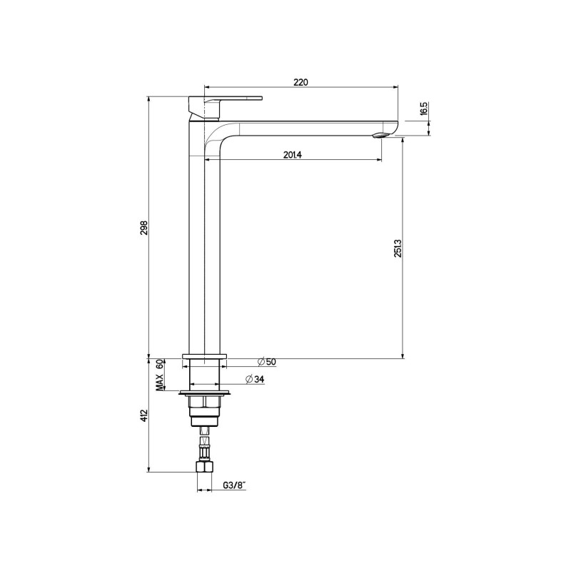 Robinet de salle de bain Ensemble mitigeur lavabo haut, bidet et kit de douche en finition acier brossé Gattoni Avio KITAVIO5NS