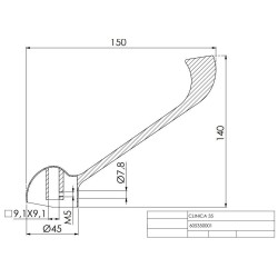 Asas y placas para grifos Palanca mezcladora de recambio modelo clínico 35 Damast 13760