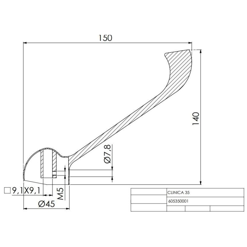 Asas y placas para grifos Palanca mezcladora de recambio modelo clínico 35 Damast 13760