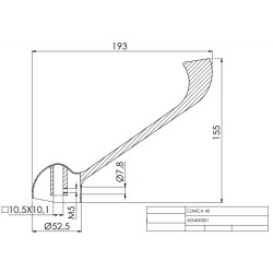 Handles and plates for taps copy of Replacement mixer lever clinical model 40 Damast 13764