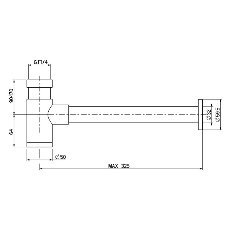 Siphon, Ausgüsse und Abflüsse Siphon und Ablaufgarnitur in gebürsteter Goldfarbe Gattoni KITSCA1SG