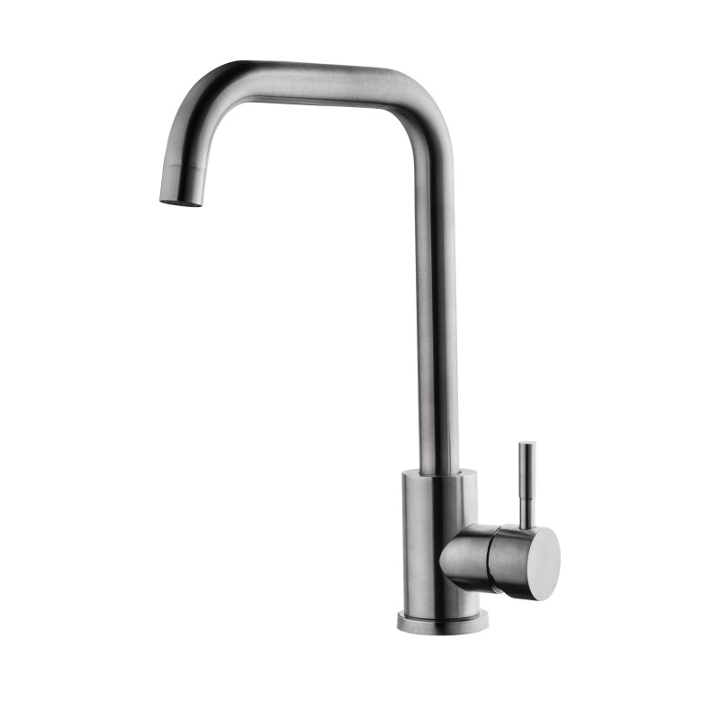 traditional kitchen taps High spout kitchen sink mixer in 304 stainless steel Nice 800037AS