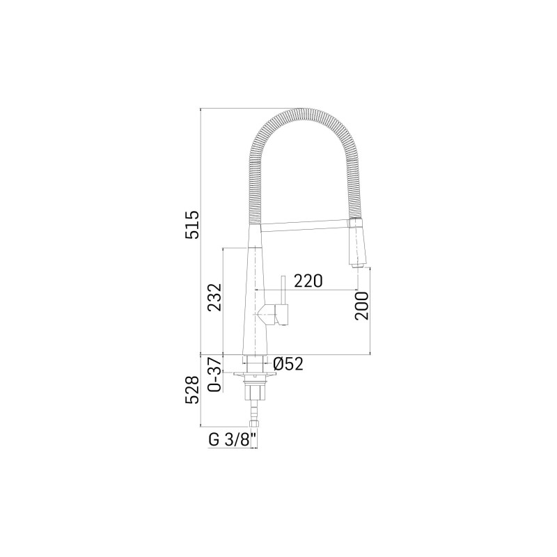 Rubinetti Cucina Con Molla Miscelatore lavello cucina con bocca a molla orientabile Mamoli Pico 7240M0000001