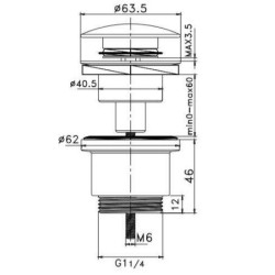 Siphon, Ausgüsse und Abflüsse Runder gold farbe Clic-Clac-Abfallablauf Zanetti idrosanitari 158RO