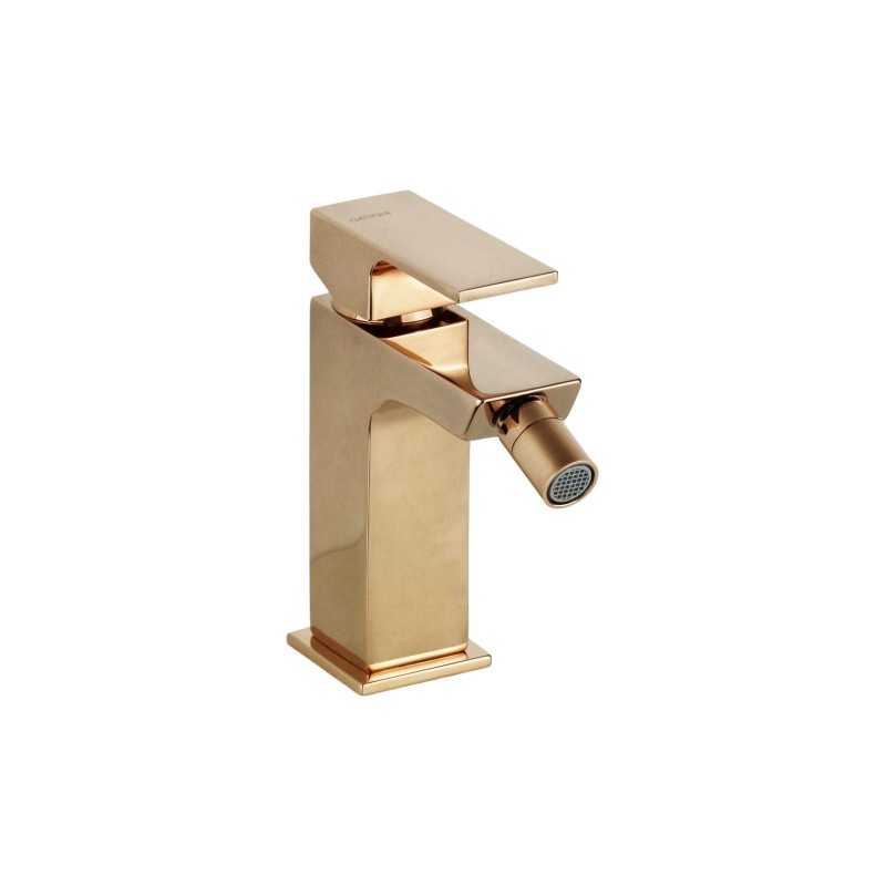 Robinets pour le bidet 1 levier Mitigeur bidet modèle carré or rose Gattoni SQUARE 2564/25RS