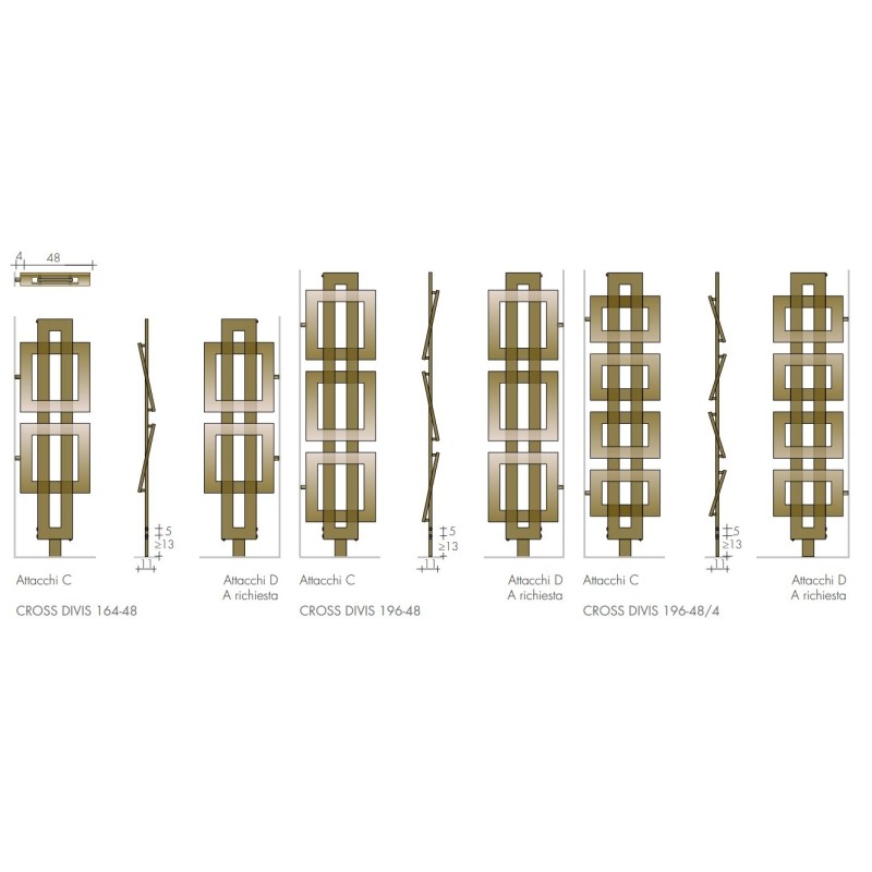 Design Radiators Hydraulic square dividing radiator Brem cross DIVIS