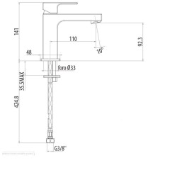 Robinet de salle de bain Ensemble lavabo, bidet et mitigeur bain or brossé Gattoni SQUARE KITSQUARESG7