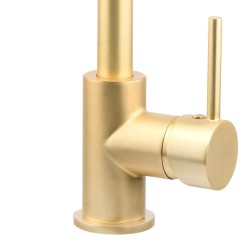 Kitchen taps with shower head Pull-out shower kitchen sink mixer in brushed gold ICROLLA Mojito 7597MG