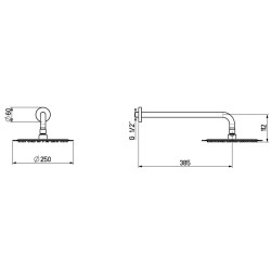 Kit Douche Kit de douche en or brossé complet avec pomme de douche et bras de douche Gattoni Easy 1491/PDSG