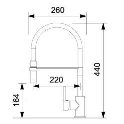 Küchenarmaturen mit Brause Ausziehbarer Küchenspülmischer für die Dusche Chrom ICROLLA Mojito 7597CR