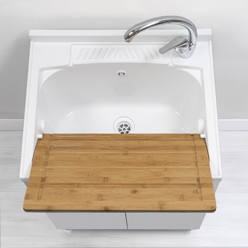 Laundry furnitures White washbasin cabinet with two doors 60 cm cm Feridras Stella 799040