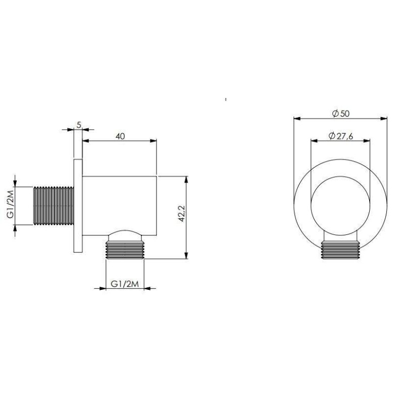 Connections and hydrants Round model water outlet in antique bronze colour Damast 15472