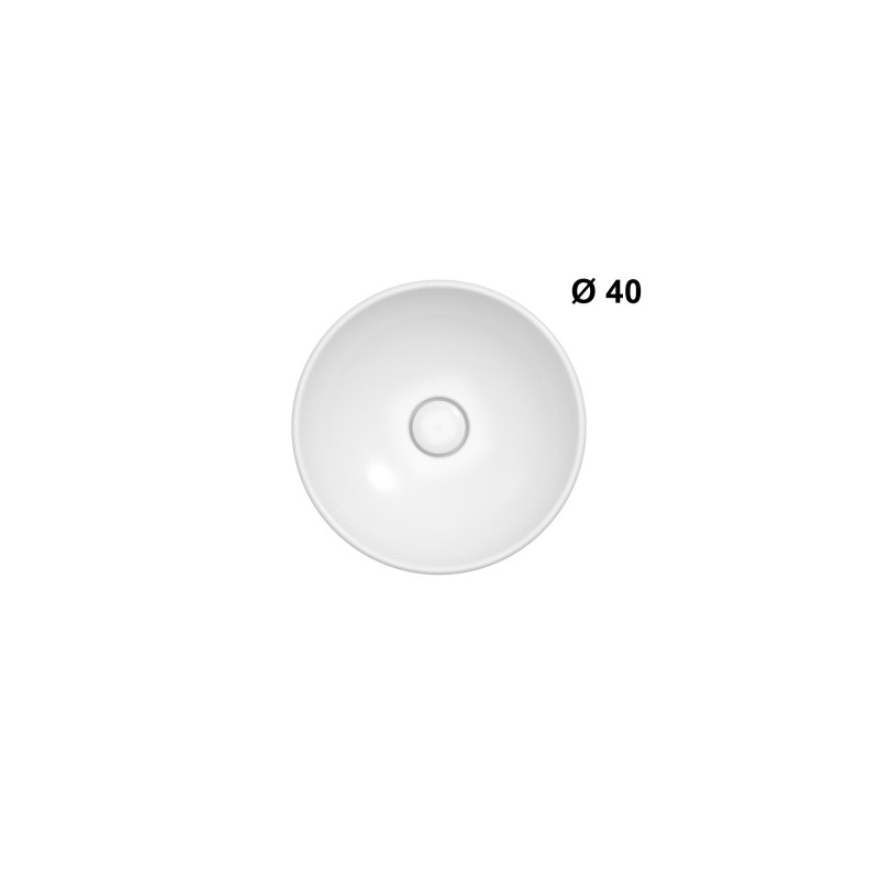 Lavabos sobre encimera Lavabo de cerámica Ø40 cm instalación sobre encimera Globo Stockholm LAT41