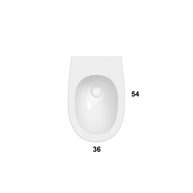 Wand Bidets Hängende Installation mit Keramikbidet 54.36 Globo 4ALL MDS09