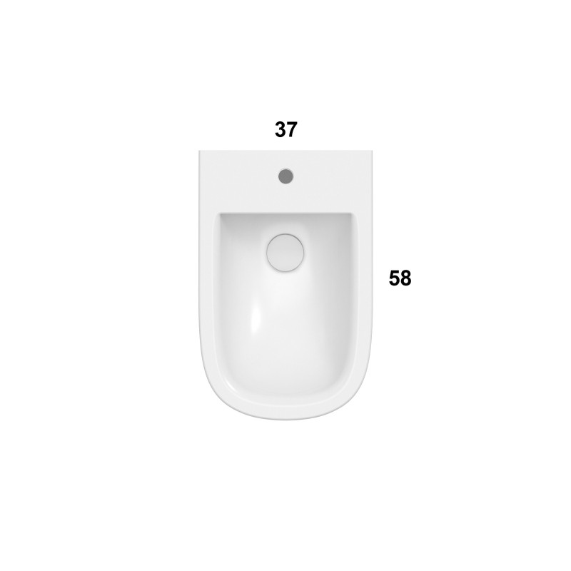 Suspended bidet Ceramic bidet wall hung installation 58.37 Globo stockholm LAS09BI