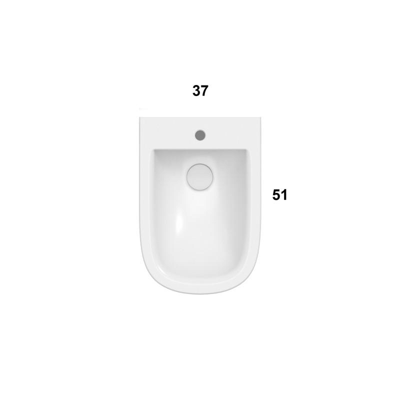 Suspended bidet Ceramic bidet wall hung installation 51.37 Globo stockholm LAS10BI