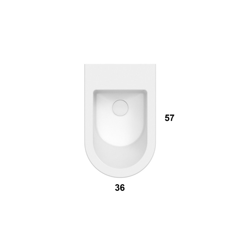 Bidet sospesi Bidet in ceramica installazione sospesa 57.36 Globo Forty3 FOS09