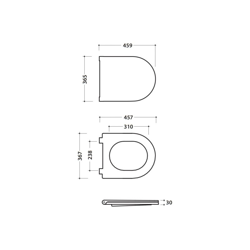 Sanitär-Set WC und Bidet Paar wandhängendes WC und Bidet mit den Maßen 57x36 cm Globo Forty3 KITFORTY3BI