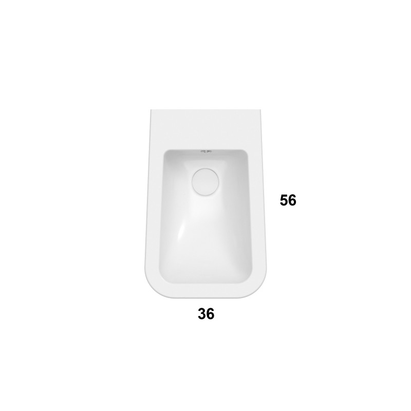 Suspended bidet Ceramic bidet suspended installation 56.36 Globo Stone STS09BI