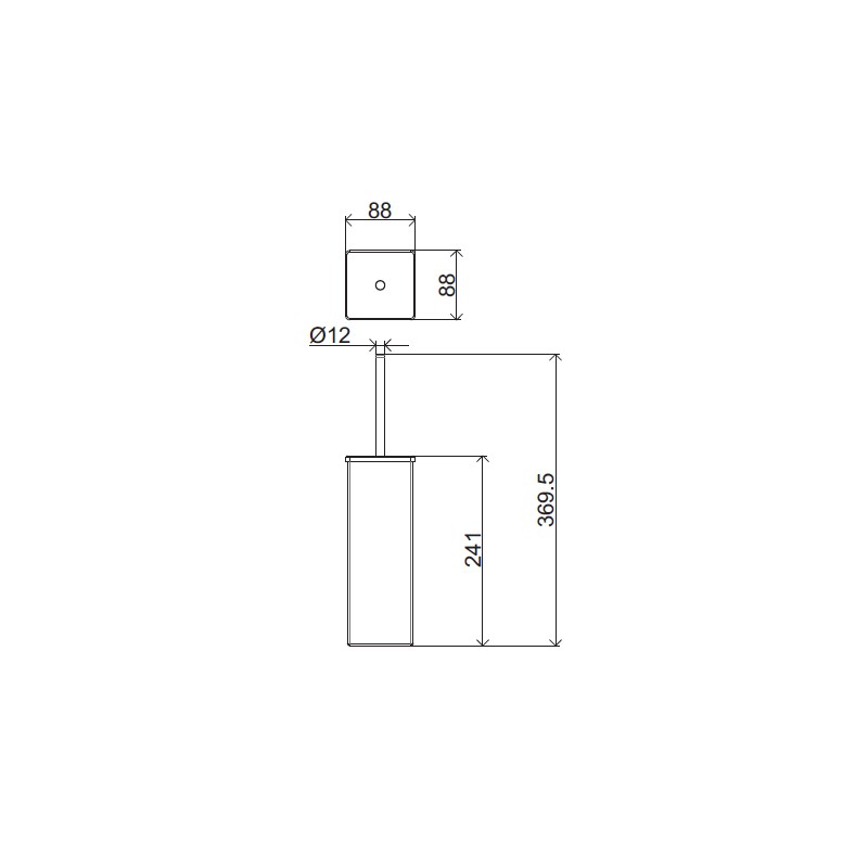 Set de accesorios de baño Conjunto de accesorios de baño, modelo cuadrado, acabado negro mate Icrolla Zurigo KITZURIGO1NO