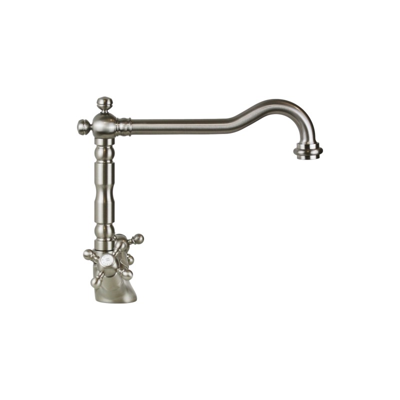 traditional kitchen taps Retro style kitchen sink faucet in antique nickel color Porta&Bini Old Fashion 62570NA