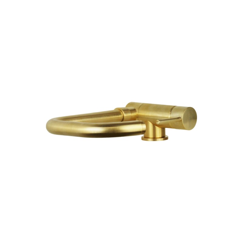 Spandrel kitchen taps Brushed gold kitchen sink mixer with folding barrel Gattoni 6014765SG