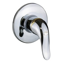 Robinets Douche encastrés Mitigeur de douche à encastrer avec 1 sortie, couleur chrome-or Nice Wilson 2828004CRO