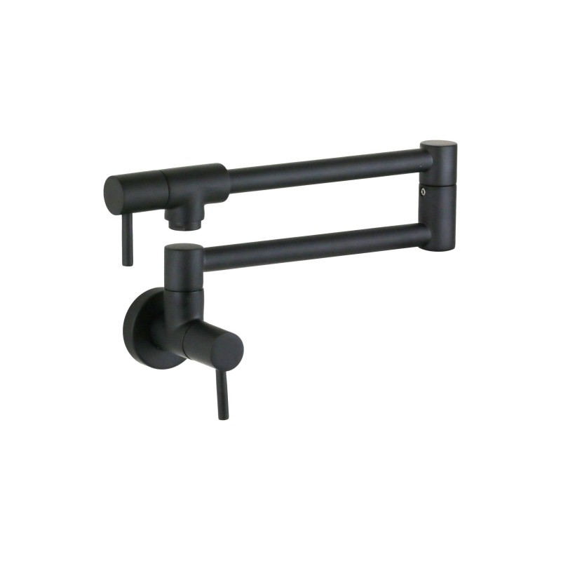 Wall-mounted kitchen taps Jointed pot filler tap in black matte colour Nice 290031NO