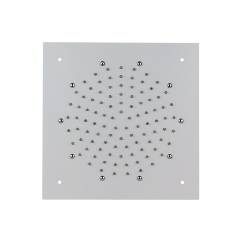 Squared shower heads Matt white recessed ceiling shower head Pollini Acqua Design MARTE SD4960303BO