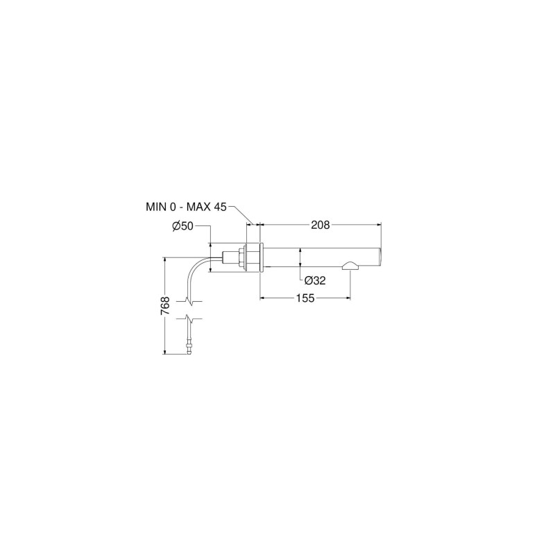 Distributeur de savon Distributeur de savon avec capteurs infrarouges et alimentation sur secteur 230V IDRAL 02582S