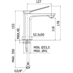 Single Lever Taps Washbasin Mixer Brass basin mixer with inclined lever in matt white colour Paffoni TILT TI071BO