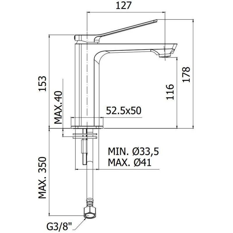 Single Lever Taps Washbasin Mixer Brass basin mixer with inclined lever in matt white colour Paffoni TILT TI071BO