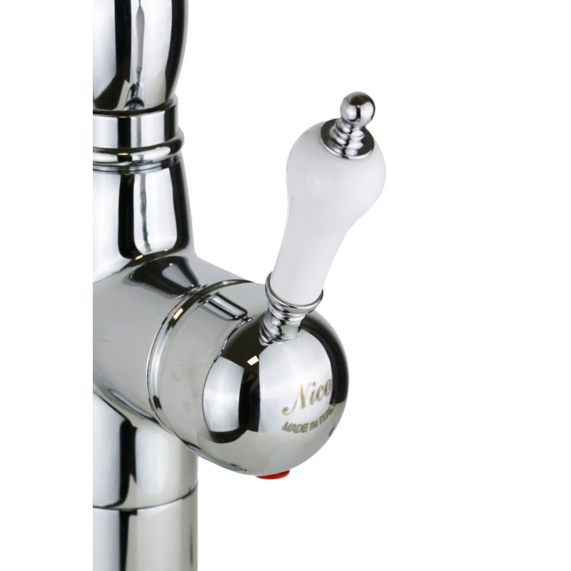 Washbasin taps Retro style high spout mixer tap in chrome color Nice Funny 600017PCB