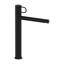 Washbasin taps Basin mixer spout 347 mm high in matt black color Paffoni Joker JK081NO