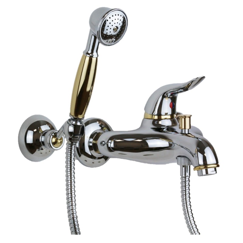 Robinet de salle de bain Ensemble lavabo, bidet et mitigeur de bain style vintage chrome-or Nice Wilson KITWILSON2CRO