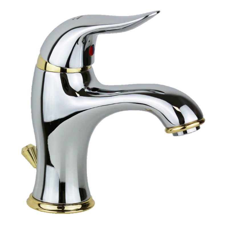 Robinet de salle de bain Ensemble lavabo, bidet et mitigeur de bain style vintage chrome-or Nice Wilson KITWILSON2CRO