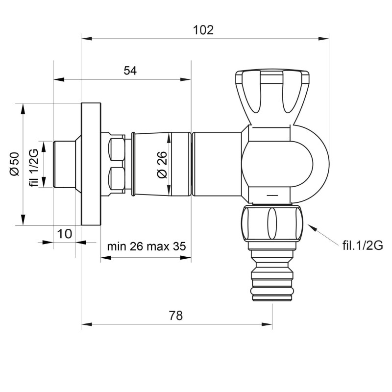 Grifos de jardín Grifo de jardín INGENIUS de conexión rápida de con conector de manguera  función anticongelante IG450GB