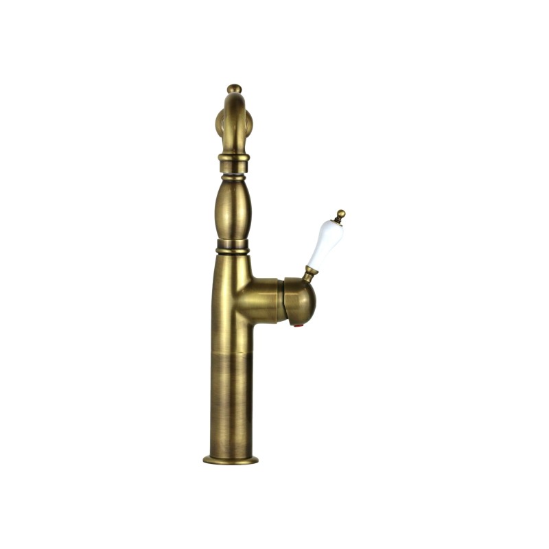 Washbasin taps Retro style mixer tap with tall barrel in bronze colour Nice Funny 600017PBB