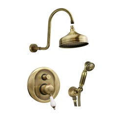 Full Shower Kit Shower kit complete with retro shower head in bronze colour NICE Funny KITFUNNY1BB