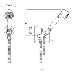 Full Shower Kit Shower kit complete with retro shower head in bronze colour NICE Funny KITFUNNY1BB