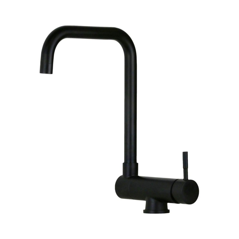 Spandrel kitchen taps Kitchen mixer with folding spout in matt black Pollini Acqua Desing LOW MXKWAV003NO