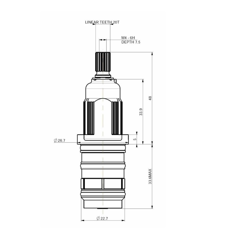 Cartucce termostatiche Cartuccia di ricambio termostatica per rubinetti GESSI SP01184