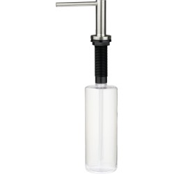 Dispenser Sapone Dispenser per sapone liquido installazione lavello cucina in colore acciaio spazzolato Pollini ASTER ZZZ_F0DD