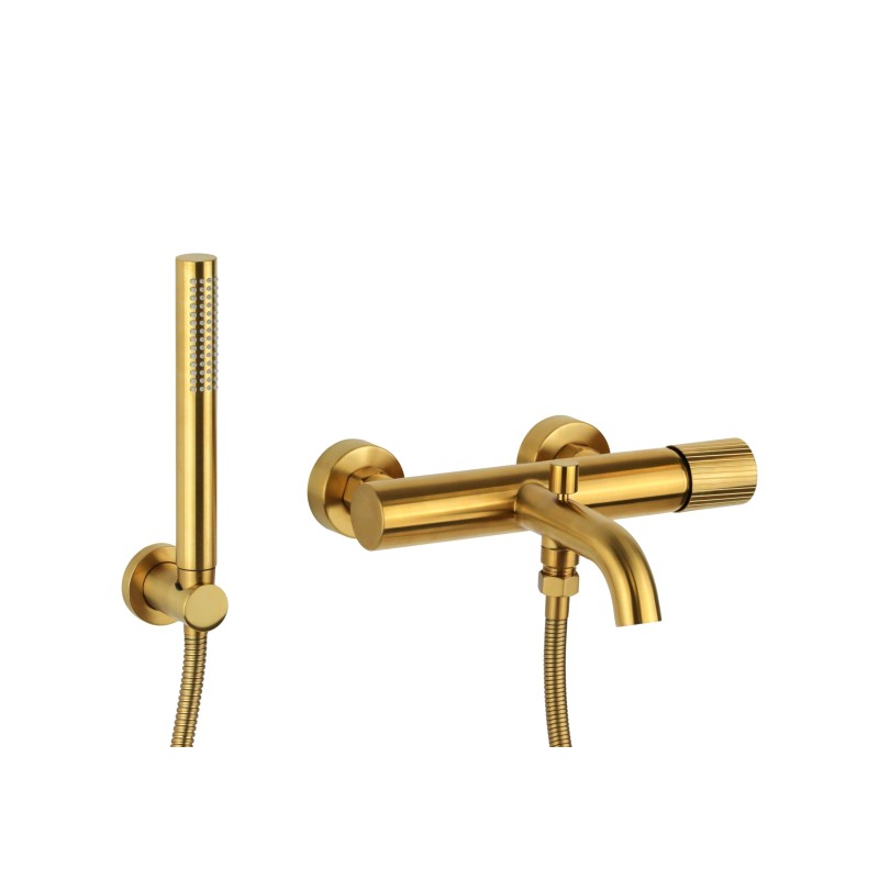 Single Lever Bathtub taps External single-lever bathtub mixer brushed brass color Mamoli Tuttodunpezzo 1710FB30002G