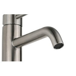 Grifos de lavabo palangana Mezclador de lavabo de acero inoxidable modelo alto sin desagüe Mamoli Pico Inox 46160000000A