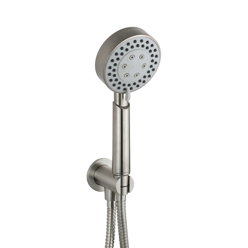 Hand Showers Complete shower set with hand shower and stainless steel water connection Mamoli Pico Inox 0000FV30002A