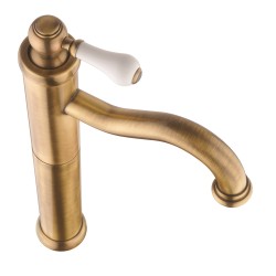 Rubinetti alti per bacinella Miscelatore per lavabo a bacinella in colore bronzo stile retrò Piralla Como 0TOF3493A21