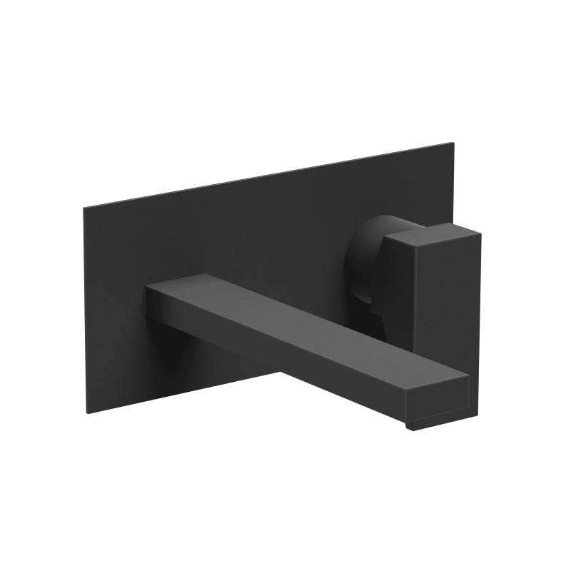 Grifo lavabo de pared Parte exterior para mezclador de lavabo de pared caño 180 mm negro mate Ercos Italia R BTITRKLA21