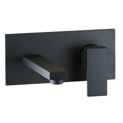 Grifo lavabo de pared Parte exterior para mezclador de lavabo de pared caño 225 mm negro mate Ercos Italia R BTITRKLA22