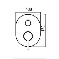 Robinets Douche encastrés Mitigeur douche à encastrer Nobili Aquerelli AQ93100/ECR